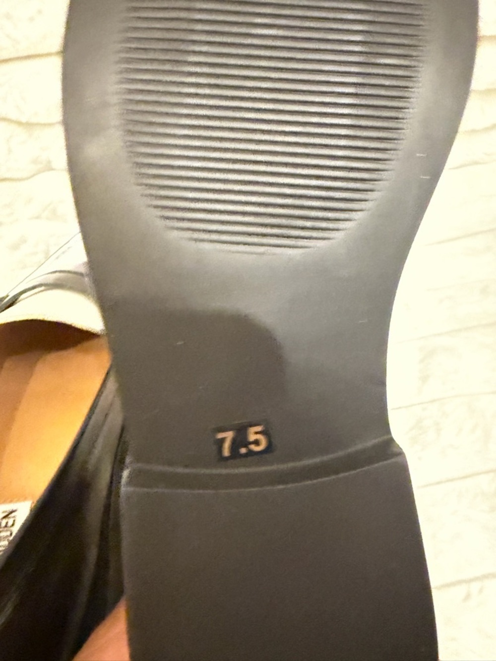 Steve Madden Black and White Leather Penny Loafers - Picture 5 of 6